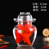 泡菜坛子玻璃加厚酸菜坛子腌菜缸大号家用水密封四川咸菜泡菜罐 5斤(送刷子+夹子)