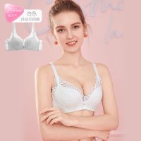 都市丽人内衣镂空蕾丝聚拢透气蜂巢棉杯无钢圈性感文胸 白色 70A 中厚20mm