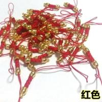葫芦挂绳铜帽饰品玉米挂绳葫芦连接绳菩提挂绳葫芦把件绳 短款粗挂绳[红色10条]