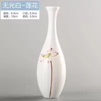 茶道观音玉净瓶插花佛前摆件莲花净水瓶供具禅意佛具用品供奉家用 手绘莲花-观音瓶