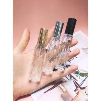 香水分装瓶玻璃高端10ml小喷雾化妆水便携式高档香水小样空瓶 12ml单面菱形金色 3支送贴纸工具