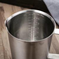 量杯带刻度特厚304不锈钢毫升安士盎司标准家用量加大容量计量杯 700mL促销