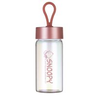 [官方]Snoopy史努比玻璃杯耐热学生喝水泡茶杯子可爱卡通 史努比粉色240ml