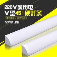 高亮220Vled灯条衣橱超薄吊柜底灯灯带客厅照明灯箱货架设备灯带 白 20cm+半圆