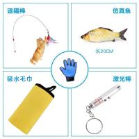 撸猫手套狗毛梳子狗狗梳毛刷去宠物用品掉除毛神器猫咪猫毛清理器 右手单只 蓝色撸猫防咬抓手套*