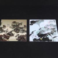 高档双面绣眼底板不变形粪板标准南笼尺寸亮笼板笼底板鸟笼专用 水墨山水底板