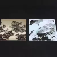 高档双面绣眼底板不变形粪板标准南笼尺寸亮笼板笼底板鸟笼专用 水墨山水底板