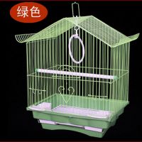 鸟笼虎皮鹦鹉鸟笼子文鸟珍珠鸟牡丹相思鹦鹉铁艺养殖鸟笼小型外带 单鸟笼[货号102]