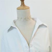 少女心仙颈带choker森系叶子对花绿色树叶锁骨链女项圈chocker 超仙叶子choker(淡金)