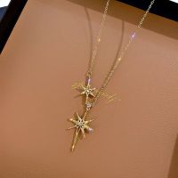 八芒星项链真金电镀ins冷淡风小众设计感潮酷轻奢高级感锁骨链 A款 真金电镀