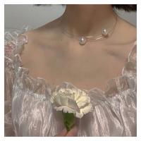 早杞/ 复古精致珍珠choker 小众设计项圈 轻奢高级感锁骨项链女 两颗珍珠18k镀真金记忆项圈