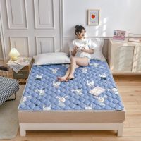 四季通用可机洗1.5床垫榻榻米防滑垫睡垫床褥子单双人宿舍地垫 舒适透气款[蓝色乖乖兔] 90*200CM
