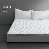 百思寒 床垫加厚软垫家用宿舍床褥子学生单双人租房专用海绵垫被 熊猫白[四季款]透气可折叠 60x120cm[儿童床垫无绑