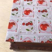 塑料印花水晶桌布防水防油防烫免洗茶几电脑书桌方桌衣柜环保实用 60*60cm[樱桃花{