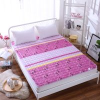 [法莱绒保暖床垫]床垫子榻榻米双人床垫家用睡垫褥子宿舍单人 粉 花 0.9m宽 1.9m长
