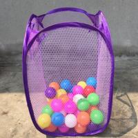厂家直销波波球海洋球无毒环保娱乐场所室内装饰各种球池帐篷 5.5厘米50个糖果色+筐