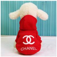 加绒宠物衣服春夏薄款泰迪比熊金毛宠物用品幼犬小狗衣服服装 2脚香奈儿红 XS 胸围30背长20