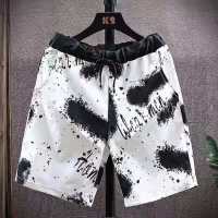 夏季男士花短裤休闲时尚五分裤潮流沙滩裤宽松大裤衩青少年中裤子 S白星空 M [90斤左右]