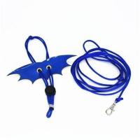 蜥蜴牵引绳小型松鼠绿鬣鬃狮蜥绿爬虫锁脖套外出溜牵引的绳子飞绳 小号蓝色[蜥蜴]