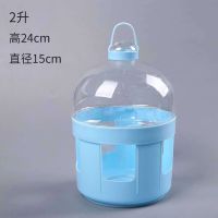 鸽子用品用具鸽子饮水器自动喂水透明鸟用喝水壶水槽信鸽用品鸽具 2升加厚透明水壶(颜色随机)