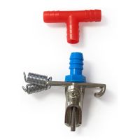 兔子专用自动饮水器水嘴兔肉兔养殖用双拉簧貉子镀锌鸭嘴饮水器 双簧 兔饮10个