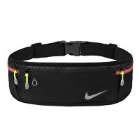 新款腰包跑步手机包男女多功能户外装备防水隐形超薄迷你小腰带包 新品三口袋(典雅黑)