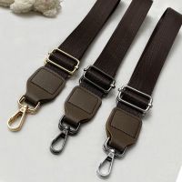 包包带子单买加长肩带背带调节包袋配件斜挎包带背包带子短款宽带 纯色棕+棕+金扣