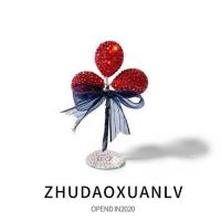 镶钻气球车载摆件创意中控台装饰摆件个性简约车内用装饰品小礼物 镶钻气球车载摆件-红色