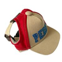 新款狗狗太阳帽 外出遮阳网透气棒球帽泰迪帽子狗狗帽子 宠物头饰 红色 S