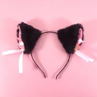 猫咪耳朵发箍铃铛头饰狐狸耳朵软妹拍照猫佣头箍女仆发夹猫咪发卡 软妹织带 黑色发箍