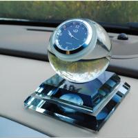 汽车车上香水座摆件高档男 轿车车里装饰品 汽车小车车内水晶摆饰 时来运转-四方黑底+夜光钟表