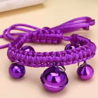 猫项圈领结猫颈圈猫项链可爱猫脖子猫咪项圈蝴蝶结猫铃铛宠物饰品 紫色铃铛项圈