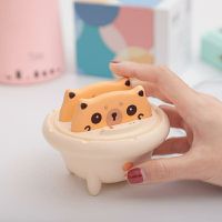 朵心猫咪飞船萌宠充电宝迷你胶囊1600毫安应急移动电源小夜灯情侣 杏色猫(苹果接口)1600毫安