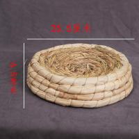 鸟窝小宠物兔兔窝椭圆形草窝稻草编织鸽子草窝信鸽鸡窝鹅窝 圆形防侧翻草窝 直径28左右