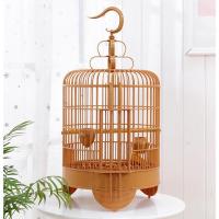 广式鸟笼塑料笼画眉笼八哥笼8哥组合笼可拆直径33好清洗水冲鸟笼 33广笼+配件[不带笼衣] 送营养丸+消炎药