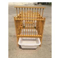 2018新款竹质大号洗澡笼 画眉鸟笼 八哥 鹩哥 鸟儿 洗澡盆 竹质大号洗澡笼（送塑料杯加食器