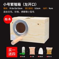 玄凤虎皮牡丹鹦鹉鸟用繁殖箱鸟窝鸟巢竖式鸟笼配件用品保暖木质挂 小号(左开口)