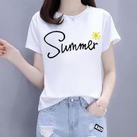 单件/套装 夏装2021新款短袖T恤+破洞九分牛仔裤两件套女学生韩版 9#夏天T恤[单件] S [建议80-95斤]