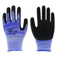 登升手套有一手L116发泡手套男女士劳保耐磨透气防滑橡乳胶 12双装
