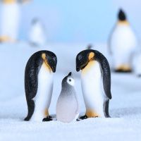 迷你仿真动物场景静态摆件可爱小企鹅套装认知卡通小公仔模型玩具 3只企鹅 随机 不同款 送海豹