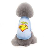 狗狗衣服冬季泰迪比熊小型犬幼犬奶狗宠物猫咪加厚马甲棉衣秋冬装 20英雄T卫衣[龙越G66]-浅蓝色 S码(建议2.0-3