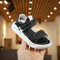 男童凉鞋2021夏季新款女童韩版潮中小童男孩防滑沙滩鞋宝宝软底鞋 黑色 28码/内长17..8cm