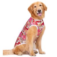 大狗狗衣服夏天金毛拉布拉多萨摩耶阿拉斯加防晒中型大型犬薄背心 粉红色 24码(参考体重8-10斤)