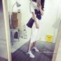 加肥加大睡裙夏季女士宽松胖mm孕妇睡衣女韩版夏天连衣睡裙家居服 白米奇 M 适合90-100斤