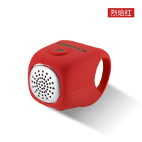 洛克兄弟自行车电喇叭山地车铃铛死飞电子喇叭个性车铃骑行配件 烈焰红 (90分贝 弹性硅胶)