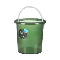 茶花透明手提水桶家用大号加厚洗衣桶储塑料桶洗衣桶 15.9L*1深绿