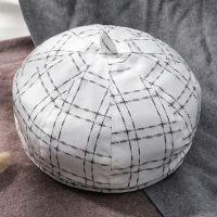 新款渔夫帽女防晒遮脸太阳贝雷遮阳帽防紫外线适合圆脸夏天帽子 白色贝雷格子