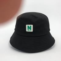 宋亚轩同款帽子TNT时代少年团男女生夏季渔夫帽N字母遮阳休闲盆帽 黑色N21贴布