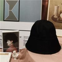 帽子女夏季百搭渔夫帽显脸小ins潮牌嘻哈日系大头围韩版水桶帽男 黑色[春夏款] M(56-58cm)