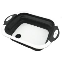 多功能折叠菜板折叠洗菜盆沥水篮居家日用户外旅行便携折叠洗脸盆 普通款450克[不推荐]